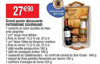 Cora x Carrefour Grand panier découverte patrimoine gourmand offre