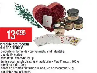 Cora x Carrefour Corbeille atout cœur paniers terdis offre