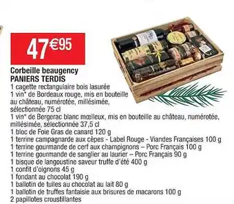 Cora x Carrefour Corbeille beaugency paniers terdis offre