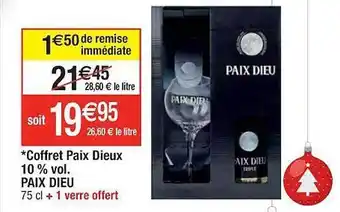 Coffret paix dieux 10% vol. paix dieu
