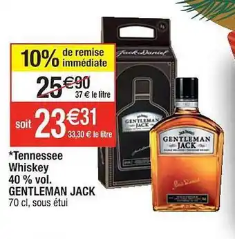 Cora x Carrefour Tennessee whiskey 40% vol. gentleman jack offre