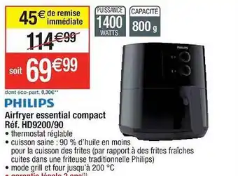 Cora x Carrefour Airfryer essential compact philips offre