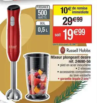 Mixeur plongeant desire russell hobbs