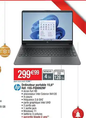 Cora x Carrefour Ordinateur portable 15,6 offre