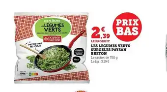 Hyper U Les légumes verts surgelés paysan breton offre