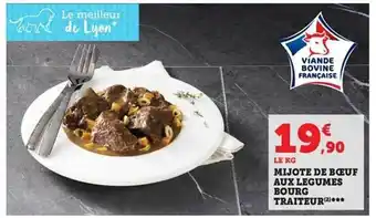 Hyper U Mijoté de bœuf aux légumes bourg traiteur offre