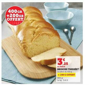 Hyper U Brioche tressée offre