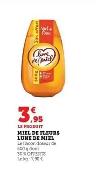 Hyper U Miel de fleurs lune de miel offre