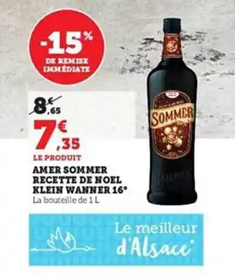 Hyper U Amer sommer recette de noël klein wanner 16° offre