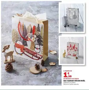 Hyper U Sac cadeau décor noël offre
