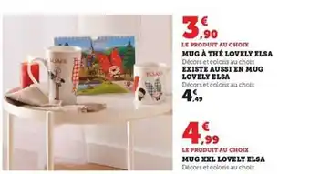 Hyper U Mug à thé lovely elsa existe aussi en mug lovely elsa, mug xxl lovely elsa offre