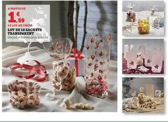 Lot de 10 sachets transparent