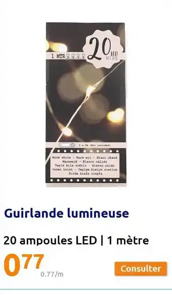 Action Guirlande lumineuse offre