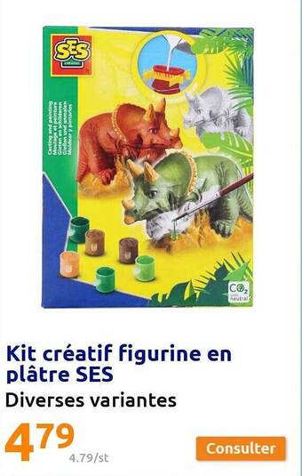 Action Kit créatif figurine en plâtre ses offre