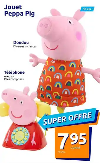 Action Jouet peppa pig : doudou, téléphone offre