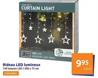Action Rideau led lumineux offre