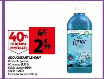 Auchan Adoucissant lenor offre