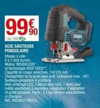 Brico Dépôt Scie sauteuse pendulaire offre