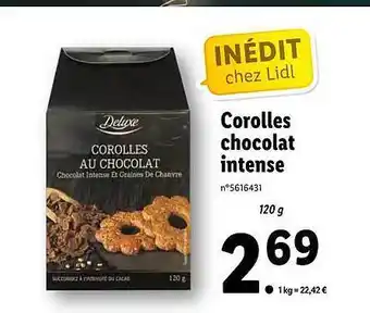Lidl Corolles chocolat intense deluxe offre