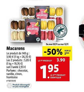 Lidl Macarons offre