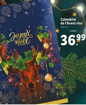 Lidl Calendrier de l'avent vins offre