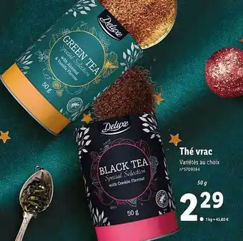 Lidl Thé vrac deluxe offre