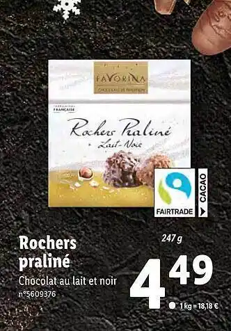 Rochers praliné favorina