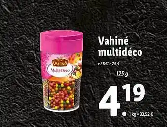 Lidl Vahiné multidéco offre