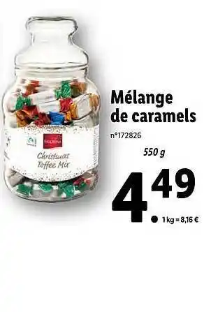 Lidl Mélange de caramels favorina offre