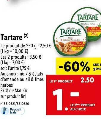 Lidl Tartare offre