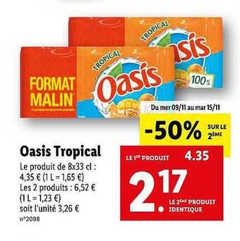 Lidl Oasis tropical offre