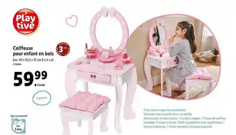 Lidl Coiffeuse pour enfant en bois play tive offre