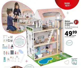 Lidl Maison de poupées en bois offre