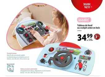 Lidl Tableau de bord ou cockpit avion en bois offre