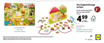 Lidl Jeu d'apprentissage en bois offre