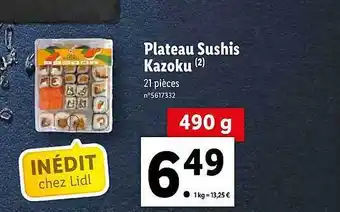 Lidl Plateau sushis kazoku offre