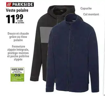 Lidl Veste polaire parkside offre