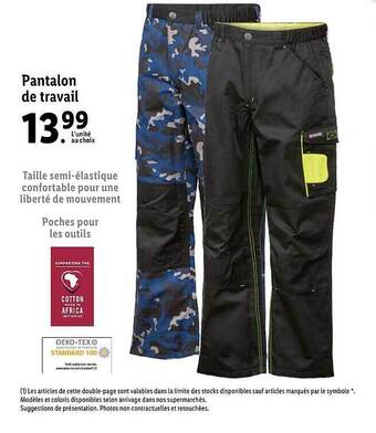 Lidl Pantalon de travail offre