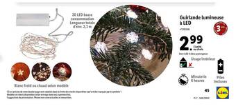 Lidl Guirlande lumineuse à led offre