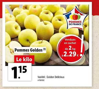Lidl Pommes golden offre