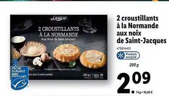 Lidl 2 croustillants à la normande aux noix de saint-jacques deluxe offre