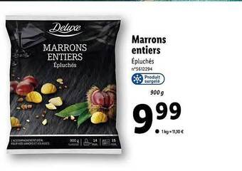 Lidl Marrons entiers deluxe offre