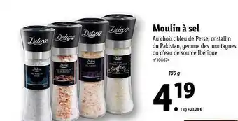 Lidl Moulin à sel deluxe offre