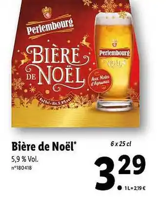 Lidl Bière de noël perlembourg offre