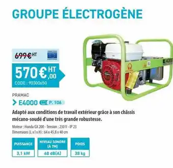 Groupe électrogène e4000