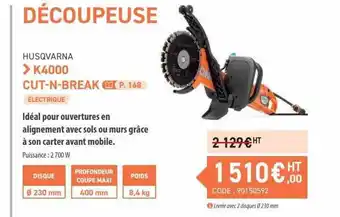 Loxam Découpeuse husqvarna offre
