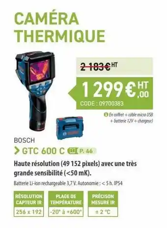 Loxam Caméra thermique bosch offre