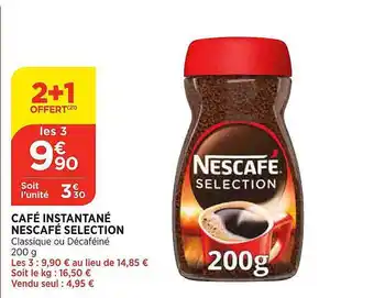 Maximarché Café instantané nescafé sélection offre