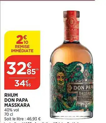 Maximarché Rhum don papa masskara offre