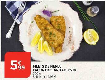 Maximarché Filets de merlu façon fish and chips offre